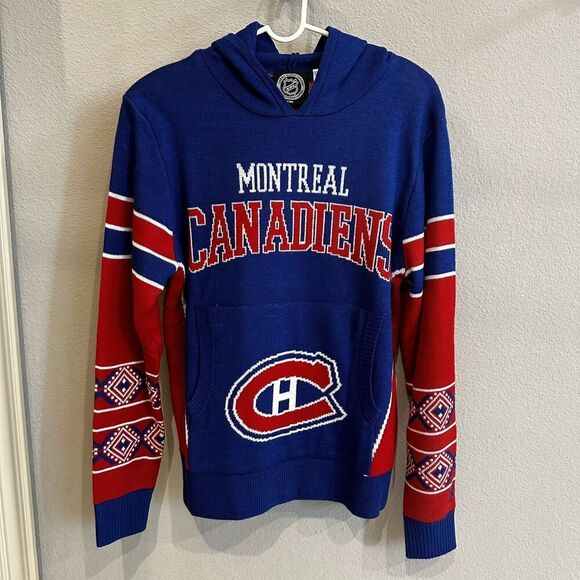 Montreal Canadiens Official NHL Youth Hooded Sweater Size Youth XL 18 NWT - Picture 1 of 5